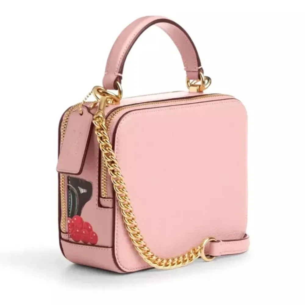 Nwt Limited Edition Coach X Tom Wesselmann Box Crossbody Pink - Picture 2 of 10